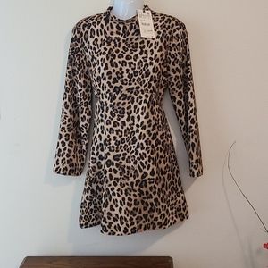 ZARA-ANIMAL PRINT MOCK NECK DRESS
LEOPARD -